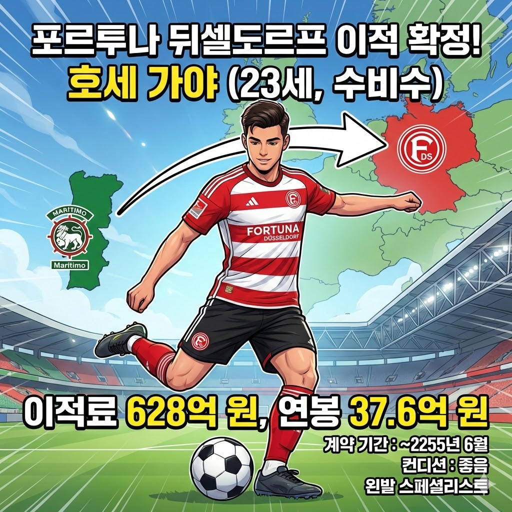 [속보] 628억! 마리티무 가야, 뒤셀도르프 돌풍 예고